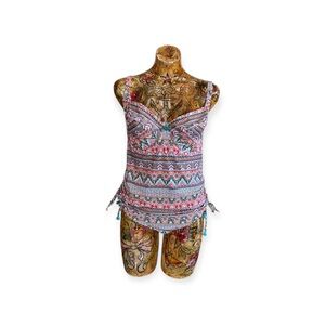 Panache eclectic boho balconette tankini swim wear SW1811 medium